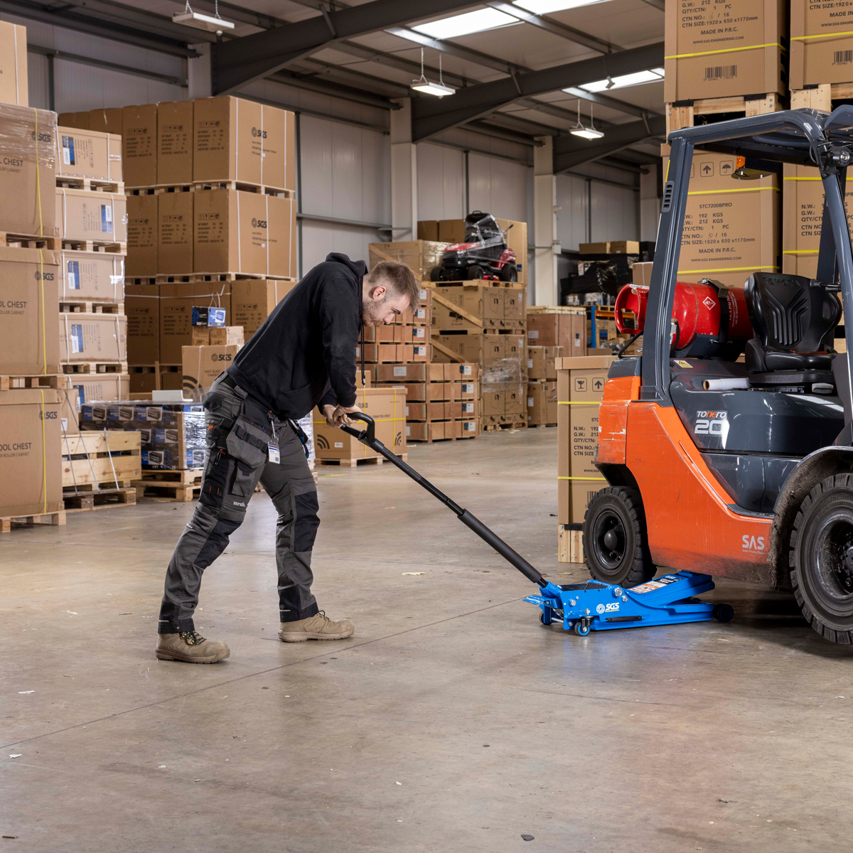 SGS Professional 3.5 Tonne Low Profile Trolley Jack with Foot Pump